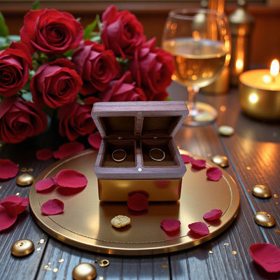 Double Ring Box | Personalized Wedding Ring Holder