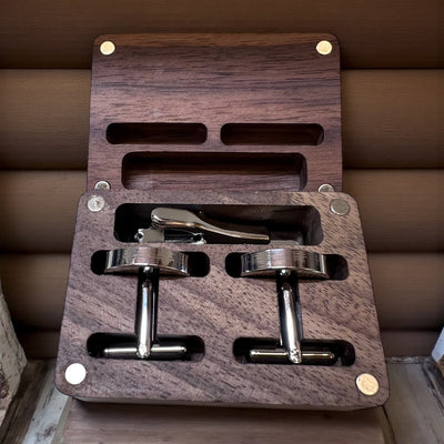 Wooden Cufflinks | Premium Gift Set