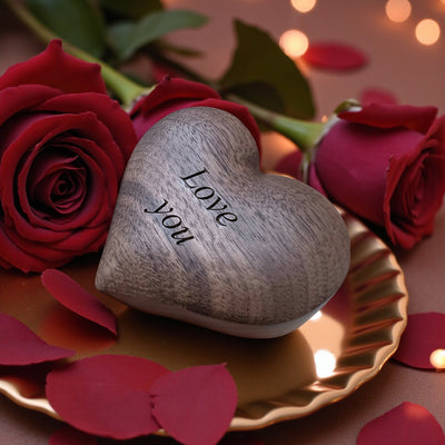 Small Personalized Heart Ring Box | Engraved Wooden Keepsake