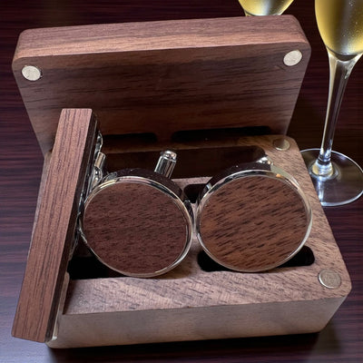 Wooden Cufflinks | Premium Gift Set