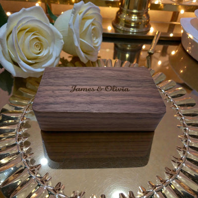Double Ring Box | Personalized Wedding Ring Holder