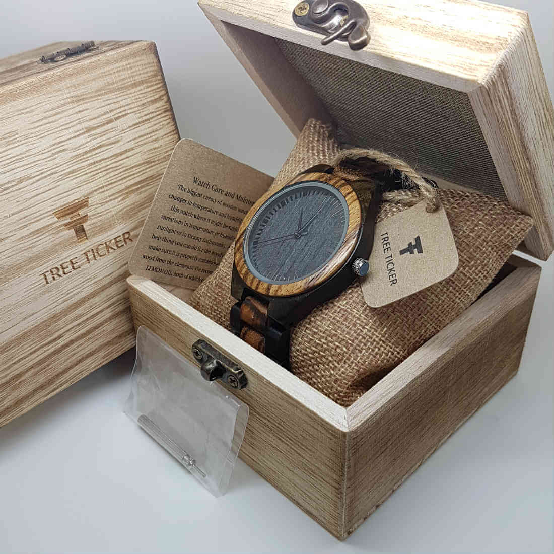 Amsel | Ebony & Zebrawood - Tree Ticker