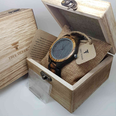 Amsel | Ebony & Zebrawood - Tree Ticker