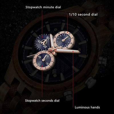 Omari | Zebrawood & Red Sandalwood - Tree Ticker