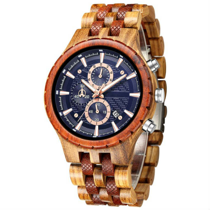 Omari | Zebrawood & Red Sandalwood - Tree Ticker