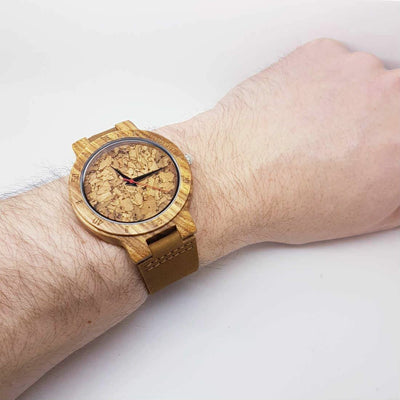 Core Cork III | Zebrawood & Cork - Tree Ticker