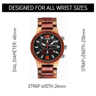 Khali I | Zebrawood & Red Sandalwood - Tree Ticker