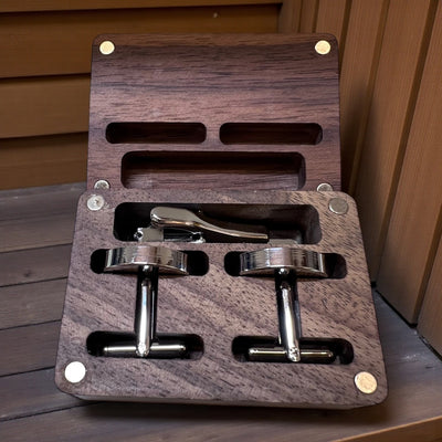 Wooden Cufflinks | Premium Gift Set