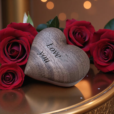 Small Personalized Heart Ring Box | Engraved Wooden Keepsake