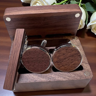 Wooden Cufflinks | Premium Gift Set