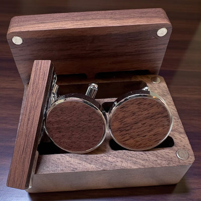 Wooden Cufflinks | Premium Gift Set