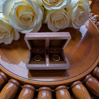 Double Ring Box | Personalized Wedding Ring Holder