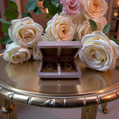Double Ring Box | Personalized Wedding Ring Holder