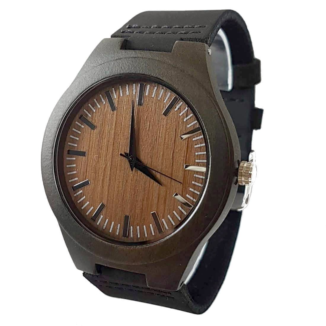 Hoku I Ebony Wood Watch Ebony Wooden Watches Tree Ticker