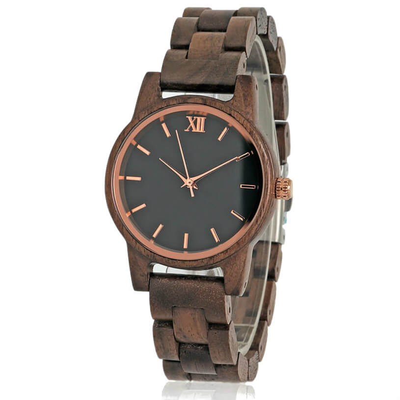 Nyah III Walnut Wood Watch Best Women s Wood Watches Best Wooden Watches for Women Wood Grain Women s Watches Tree Ticker